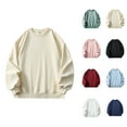 thumbnail image 1 of Basic Sweatshirts for Men 2025 Fall Winter Long Sleeve Crewneck Casual Oversized Plain Sweatshirt Pullover Tops, 1 of 8