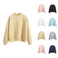 thumbnail image 1 of Basic Sweatshirts for Women 2025 Fall Winter Casual Long Sleeve Turtleneck Plain Sweatshirt Pullover Tops, 1 of 6