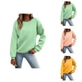 thumbnail image 1 of Basic Sweatshirts for Women 2025 Fall Winter Long Sleeve Crewneck Plain Athletic Sweatshirt Pullover Tops, 1 of 6