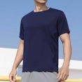 thumbnail image 1 of Basic T-Shirts for Men S-4X Plus Size Big & Tall Short Sleeve Tshirts Mens Casual Crewneck Solid Pullover Stretchy Slim Athletic Tees Tops, 1 of 6