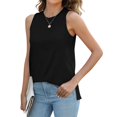 thumbnail image 1 of Basic T Shirts for Women Women's Casual Tunic Tops To Wear With Leggings Sleeveless Summer Prints Shirts Tanks, 1 of 6