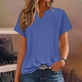 thumbnail image 1 of Basic T Shirts for Women Women's Summer Shirt Fashion Loose Casual Printing V-neck Top, 1 of 6