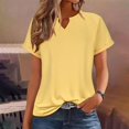 thumbnail image 1 of Basic T Shirts for Women Women's Summer Shirt Fashion Loose Casual Printing V-neck Top, 1 of 5