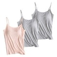 thumbnail image 1 of Basic Tank Tops for Women! Comdrip Chest Cushion Suspender Tank Top without Ring Cup Outer Wear Underwear Yoga Sports T Shirt Tank Tops Pack Hot Pink M, 1 of 2