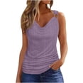 thumbnail image 1 of Basic Tank Tops for Women Long Soft Solid Summer Tank Tops for Women Adjustable Tunic Round Neck Sleeveless Tee Cami Camisole Full Length Workout Basic Tank Top, 1 of 7