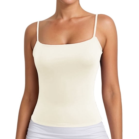 Basic Tank Tops for Women Ribbed Classic Plain Color Summer Tank Tops for Women Spaghetti Strap Breathable Crew Neck Sleeveless Sweaters Camisole Flowy Tops Clothes Spring Outfits 2026