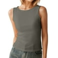 thumbnail image 1 of Basic Tank Tops for Women Ribbed Soft Plain Color Summer Tank Tops Spaghetti Strap Slim Fit Square Neck High Strechy Sleeveless Womens Camisole Shirt Vacation Fashion Outfit Clothes, 1 of 7