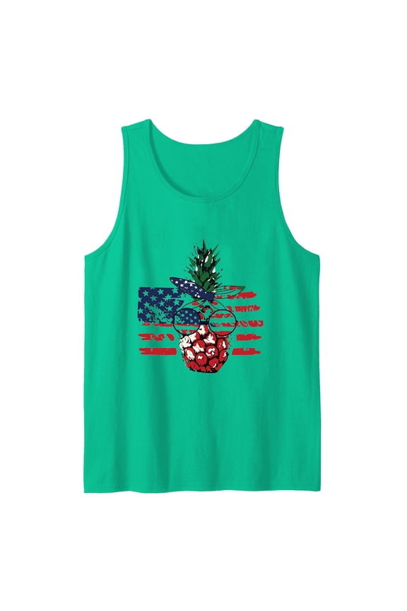 Basic Tank Tops for Women Pineapple Vest Print T Shirt Top Basic Summer Top