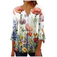 thumbnail image 1 of Basic Tees Fitted V Neck Blouses for Women Dressy Casual Sexy Womens Clothing Tops Clearance Deals, 1 of 5