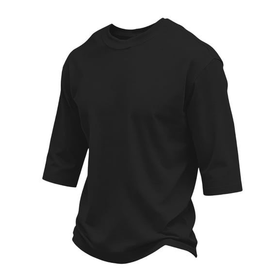 Basic Tees for Men 3/4 Sleeve Round Neck Solid T Shirts Causal Lightweight Summer and Fall Pull On Shirts, M