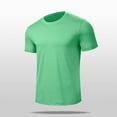 thumbnail image 1 of Basic Tees for Men Slim Fitting Men’s Short Sleeve T-Shirt Moisture Wicking Active Crewneck T Shirts Athletic Running Gym Workout Tee Tops Green S, 1 of 8