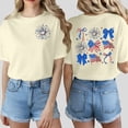 thumbnail image 1 of Basic Tees for Women Short Sleeve Crew Neck Graphic Printed T Shirts 2026 Spring Fashion Casual Tops, 1 of 5