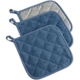 thumbnail image 1 of Basic Terry Collection Quilted 100% Cotton, Potholder, Black, 3 Piece, 1 of 7