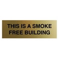 thumbnail image 1 of Basic This is A Smoke Free Building Sign (Brushed Gold) - Medium, 1 of 5