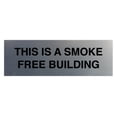 thumbnail image 1 of Basic This is A Smoke Free Building Sign (Brushed Silver) - Large, 1 of 5