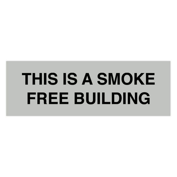 Basic This is A Smoke Free Building Sign (Lt Gray) - Large