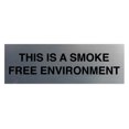 thumbnail image 1 of Basic This is a Smoke Free Environment Sign (Brushed Silver) - Small, 1 of 5