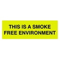 thumbnail image 1 of Basic This is a Smoke Free Environment Sign (Yellow / Black) - Large, 1 of 5