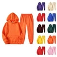 thumbnail image 1 of Basic Tracksuit for Men 2025 Hooded Sweatshirt Sweatpants Matching Set Long Sleeve Pocket Hoodie and Jogger Set, 1 of 7
