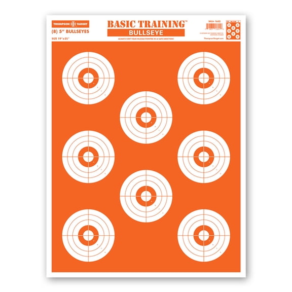 Basic Training Bullseye - Bright Economy Paper Shooting Targets - 19"x25" (20 Pack)