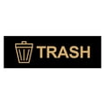 thumbnail image 1 of Basic Trash Sign (Black Gold) - Large, 1 of 5