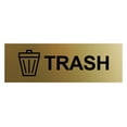 thumbnail image 1 of Basic Trash Sign (Brushed Gold) - Small, 1 of 5