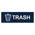 thumbnail image 1 of Basic Trash Sign (Navy Blue / White) - Large, 1 of 5