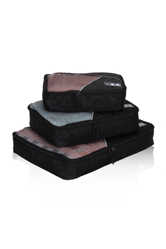 Basic Travel Packing Cube Set (3 pcs) – Hynes Eagle – Black