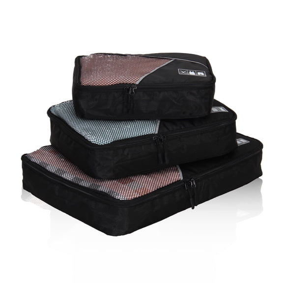 Basic Travel Packing Cube Set (3 pcs) – Hynes Eagle – Black