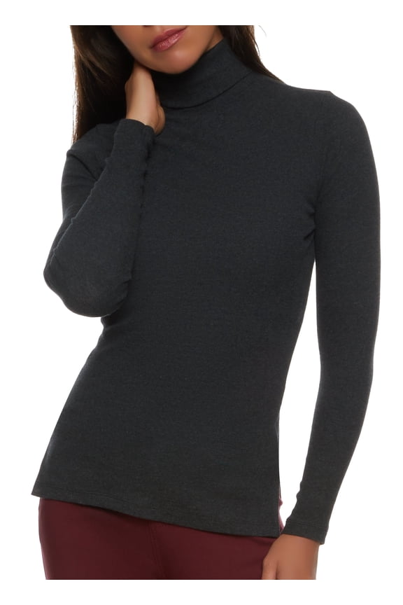 Women's Basic Turtleneck Long Sleeve Top