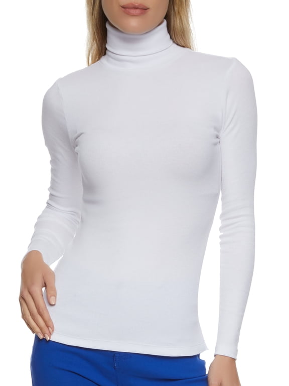 Women's Basic Turtleneck Long Sleeve Top