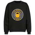 thumbnail image 1 of Basic Unisex Black Round Neck Sweatshirt, Long Sleeve Layering for Fall,Sizes S-2XL, 1 of 5