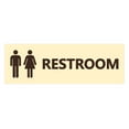 thumbnail image 1 of Basic Unisex Restroom Sign (Ivory/Dark Brown) - Large, 1 of 5