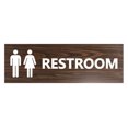 thumbnail image 1 of Basic Unisex Restroom Sign (Walnut) - Small, 1 of 5