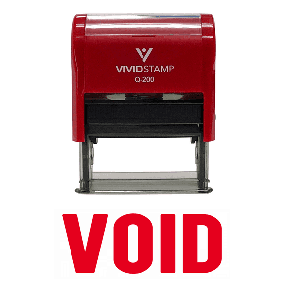 Basic VOID Self Inking Rubber Stamp (Red Ink) Medium