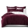 thumbnail image 1 of Basic Velvet Prune Comforter Set Queen, 1 of 5