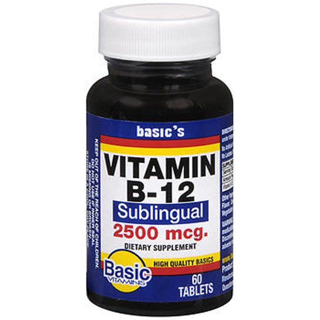 Basic Vitamins Vitamin B12 Tablets, 2500 mcg, 60 Count