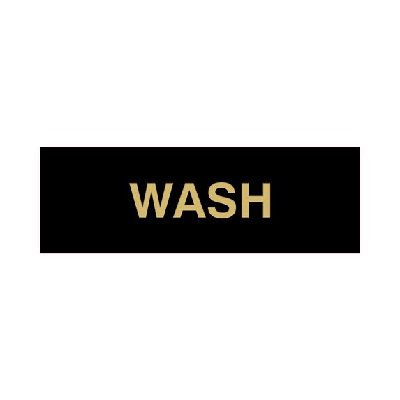 Basic Wash Sign (Black Gold) - Large