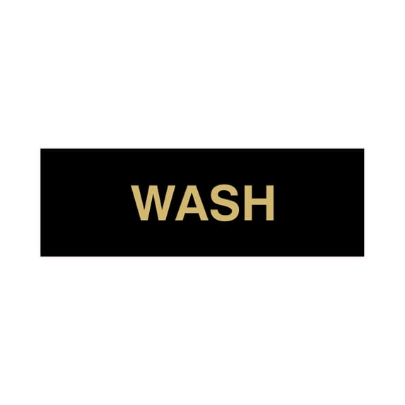 Basic Wash Sign (Black /Gold) - Small