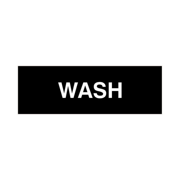Basic Wash Sign (Black) - Large