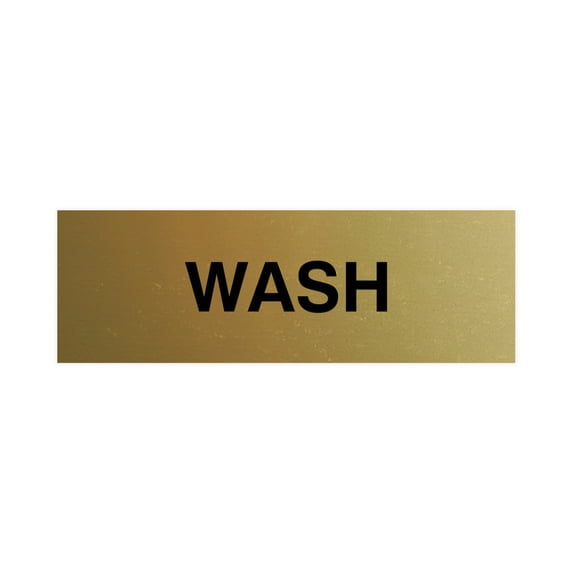 Basic Wash Sign (Brushed Gold) - Small