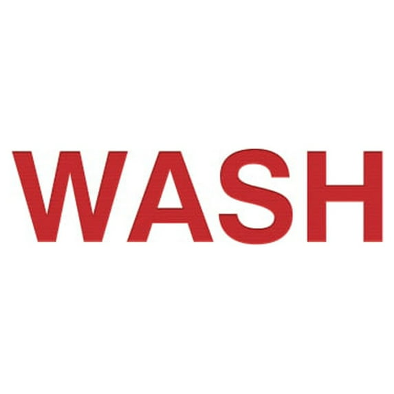 Basic Wash Sign (White/Red) - Large