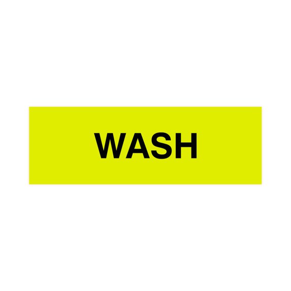 Basic Wash Sign (Yellow / Black) - Medium