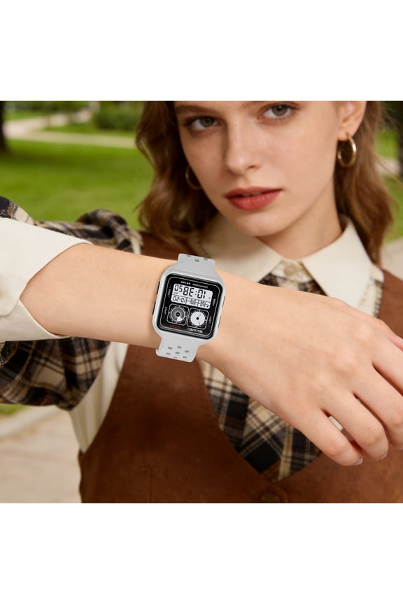 Basic Waterproof Digital Electronic Watch, simple intuitive operation, fine daily water resistance, slim compact shaped watch for all age crowd school work daily time recording