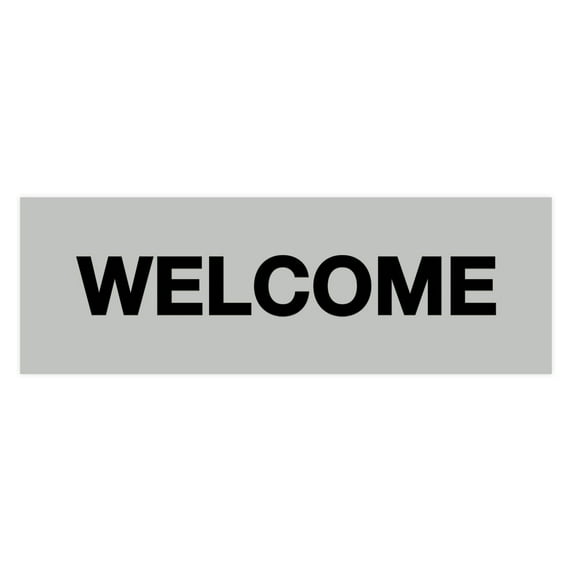 Basic Welcome Sign (Lt Gray) - Small