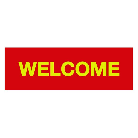 Basic Welcome Sign (Red/Yellow) - Large