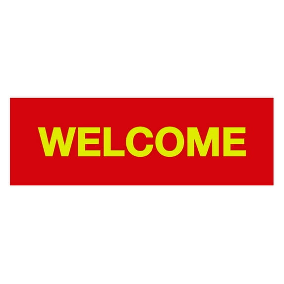 Basic Welcome Sign (Red/Yellow) - Small