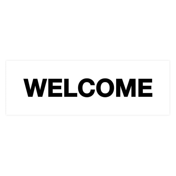 Basic Welcome Sign (White) - Medium