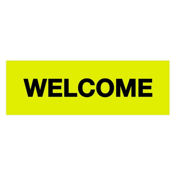 Basic Welcome Sign (Yellow / Black) - Medium