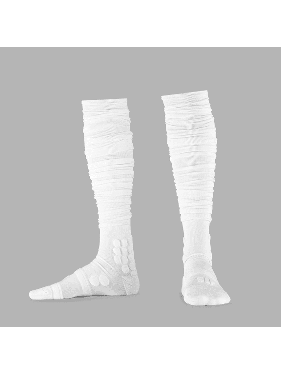 White Football Padded Long Socks